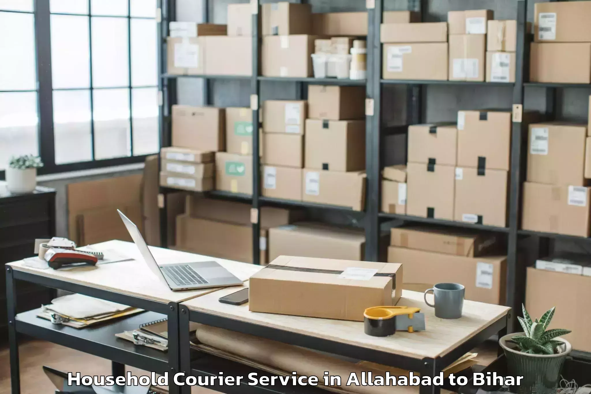 Affordable Allahabad to Rajaun Household Courier